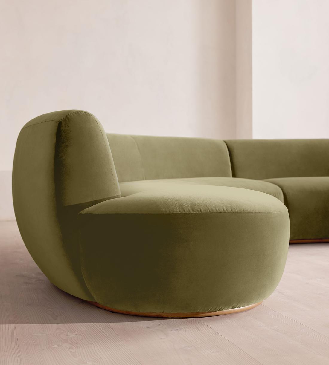 Aline Serpentine Modular Sofa - Four Seater - Lichen Velvet - UK - Images - Image 5