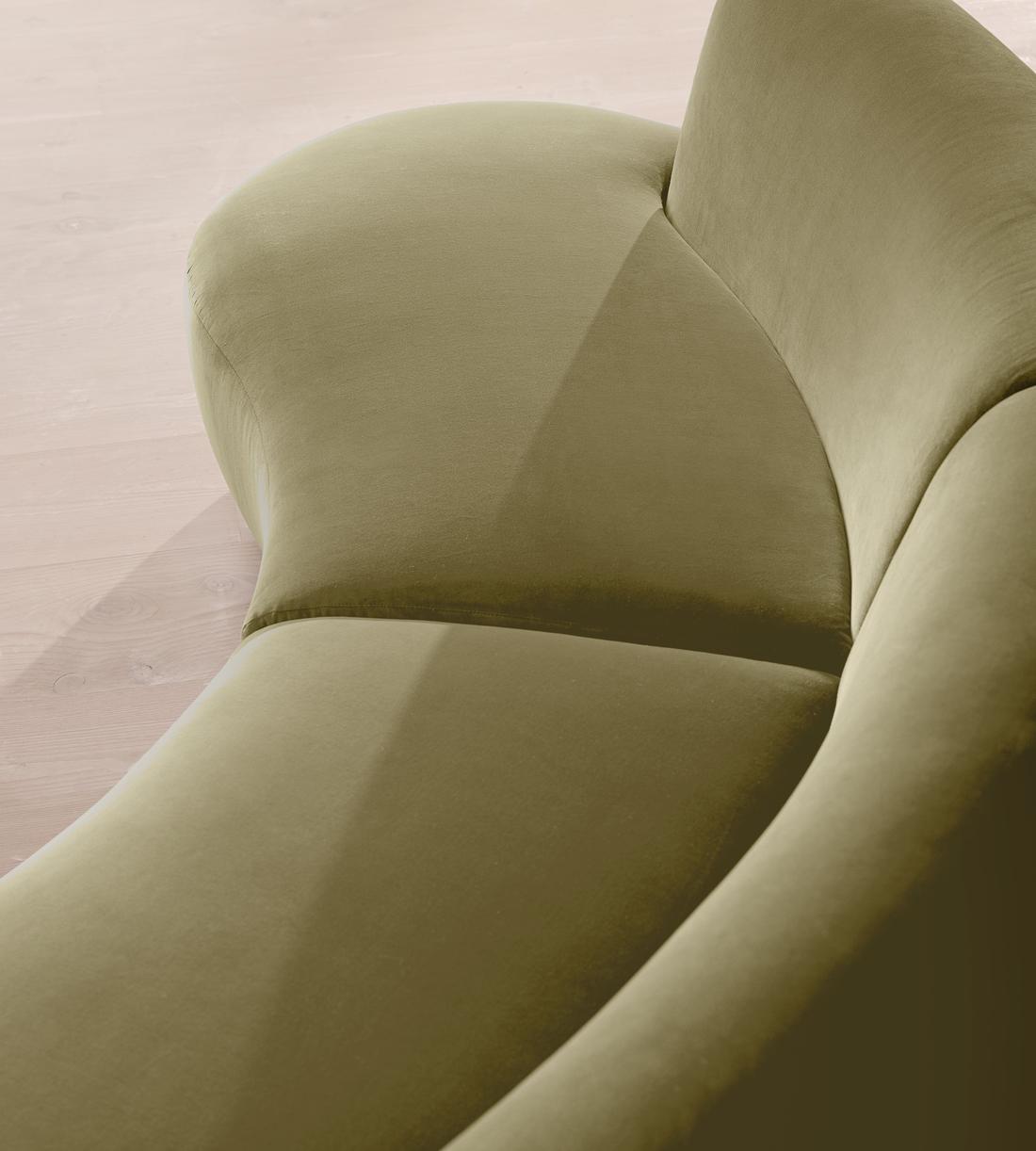 Aline Serpentine Modular Sofa - Four Seater - Lichen Velvet - UK - Images - Image 6