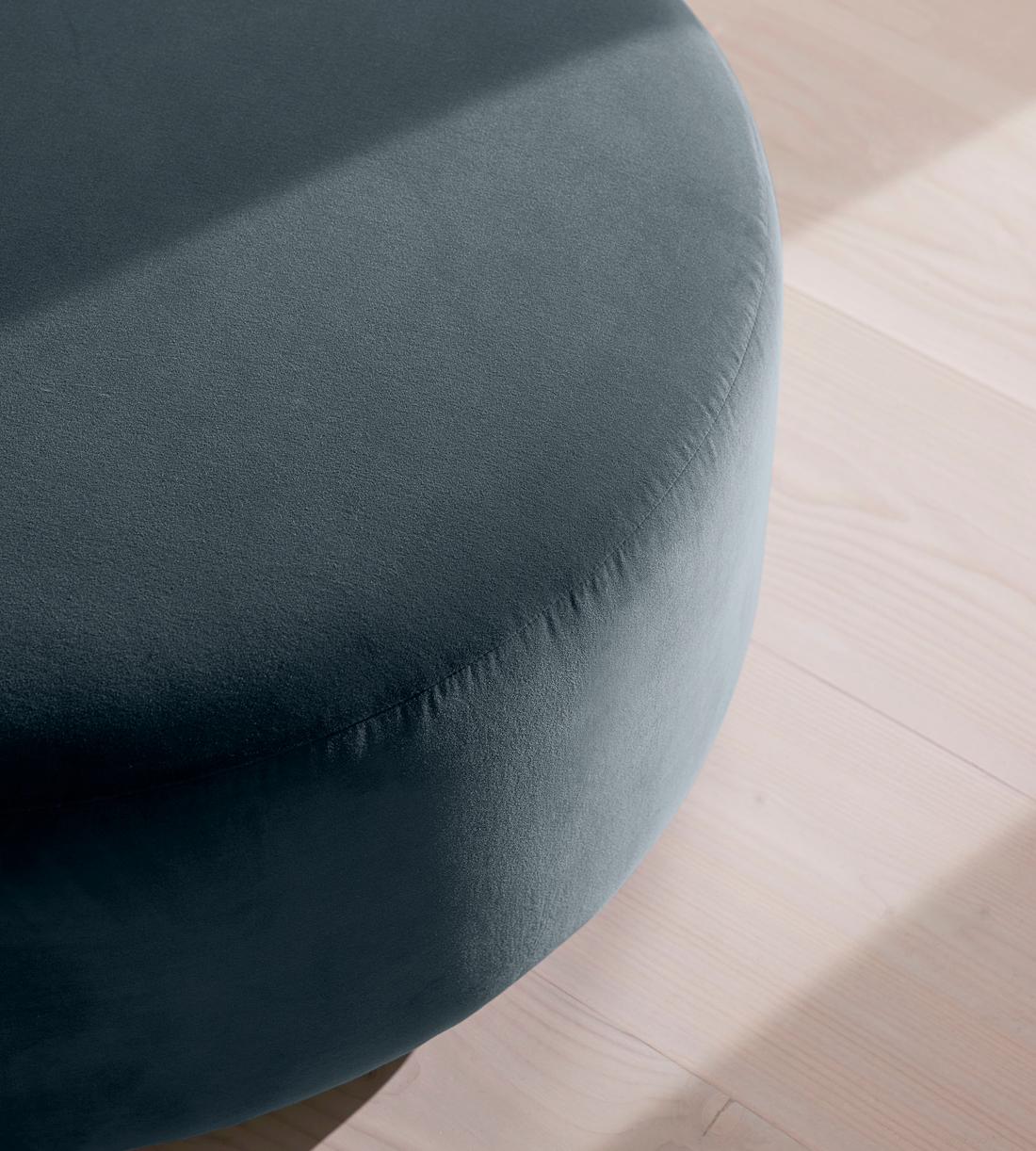 Aline Ottoman - Velvet - Grey Blue - US - Image 4