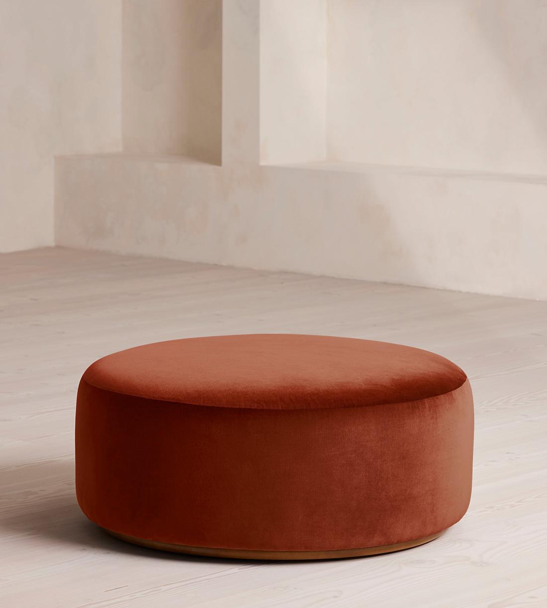 Aline Ottoman - Velvet - Rust - US - Listing - Image 1