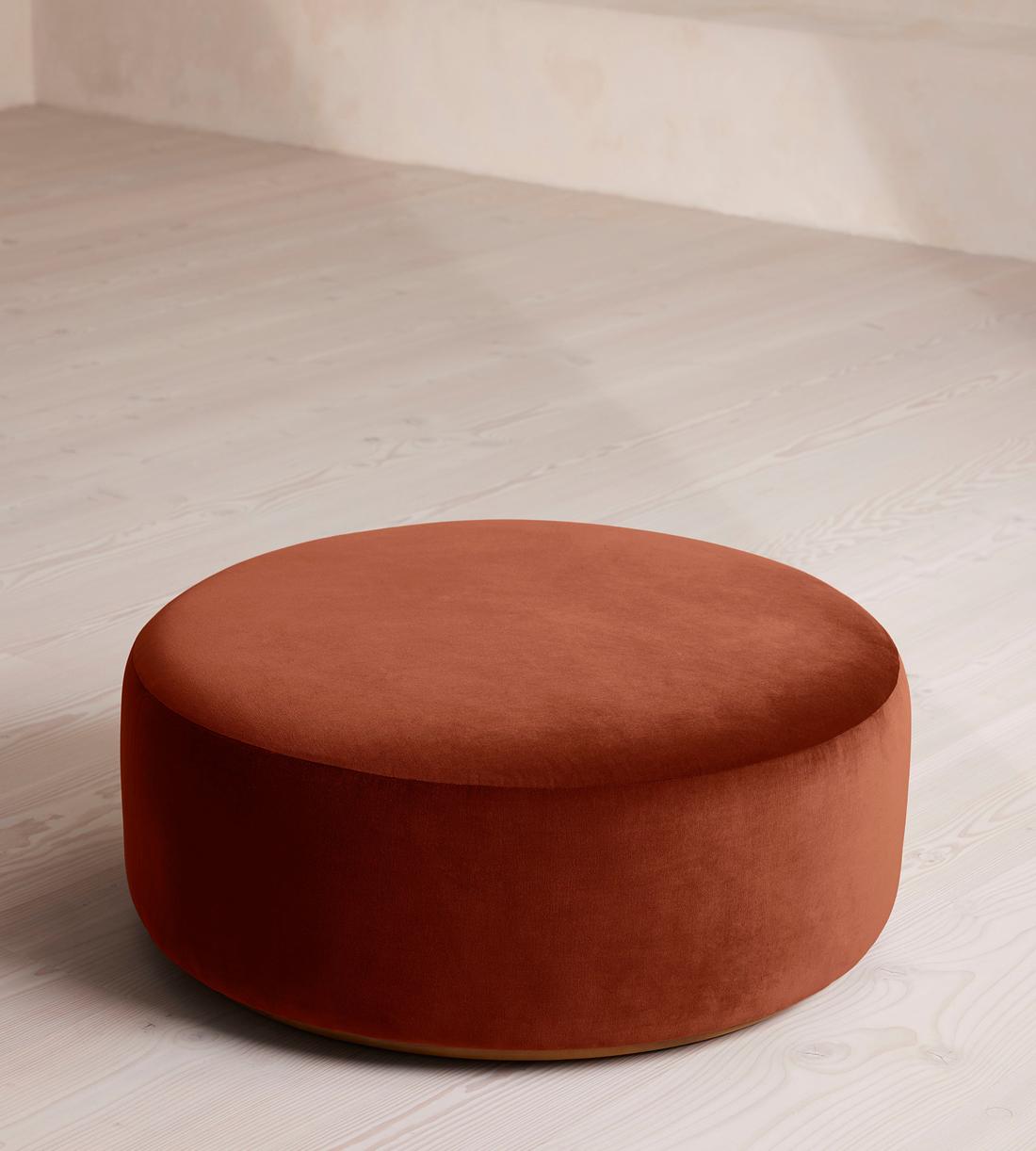 Aline Ottoman - Velvet - Rust - US - Listing - Image 2