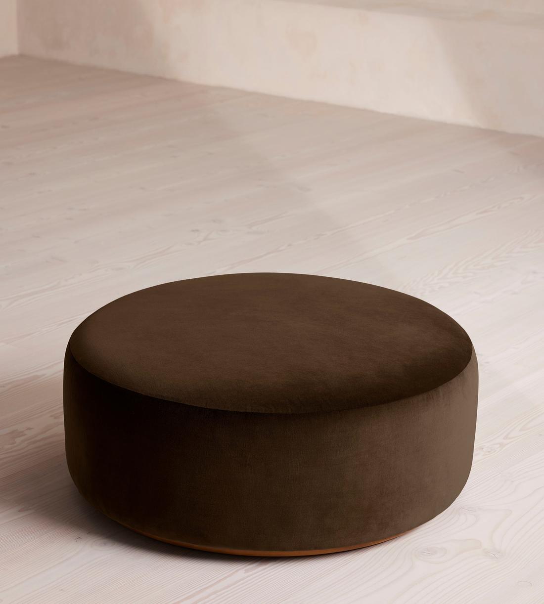 Aline Ottoman - Velvet - Chocolate - US - Listing - Image 2