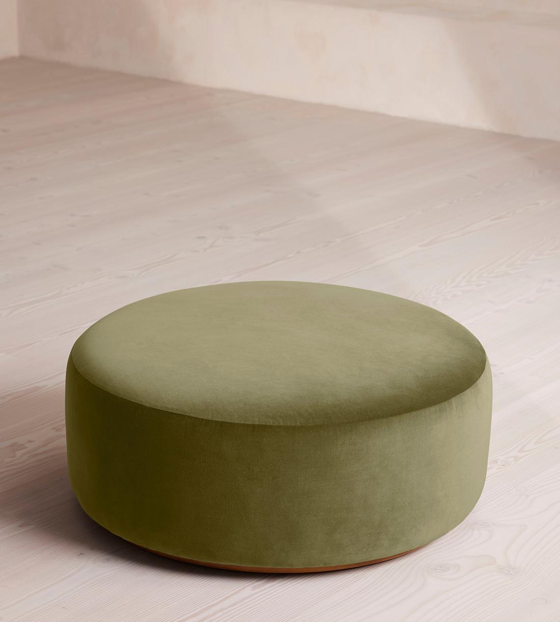 Aline Ottoman - Velvet - Lichen - Image 1