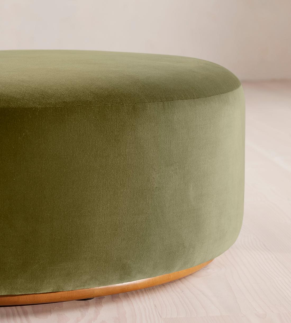 Aline Ottoman - Velvet - Lichen - Image 2