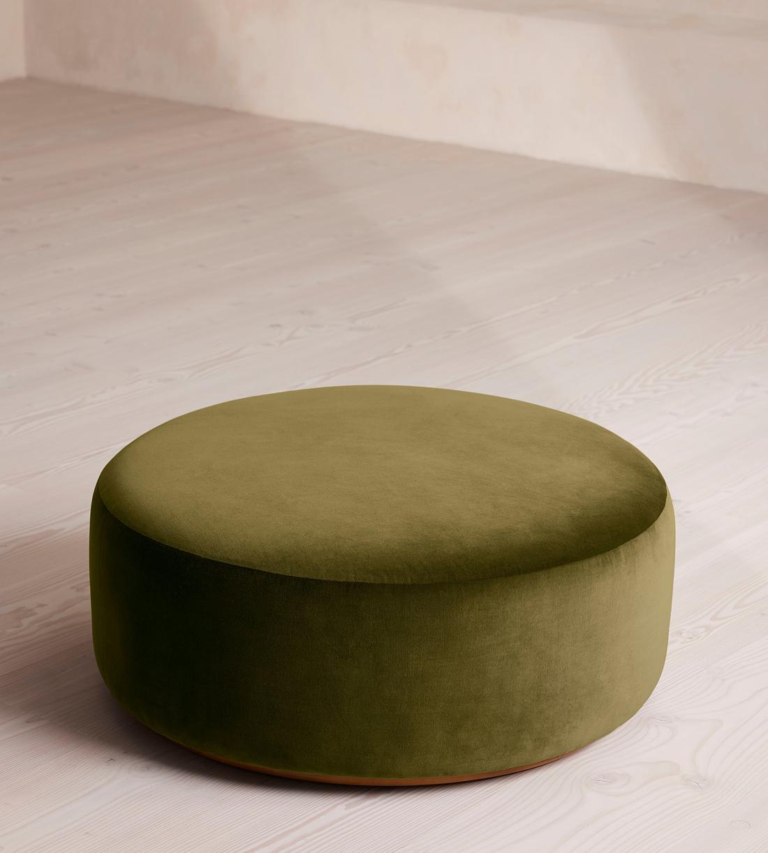 Aline Ottoman - Velvet - Olive - US - Listing - Image 2