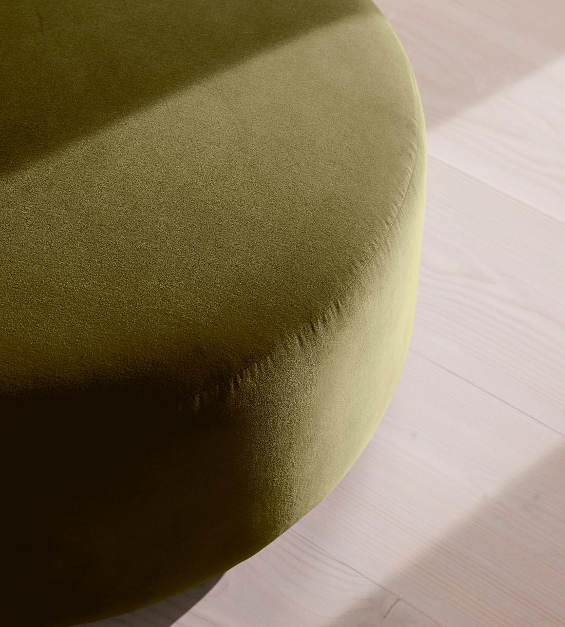 Aline Ottoman - Velvet - Olive - US - Images - Image 4