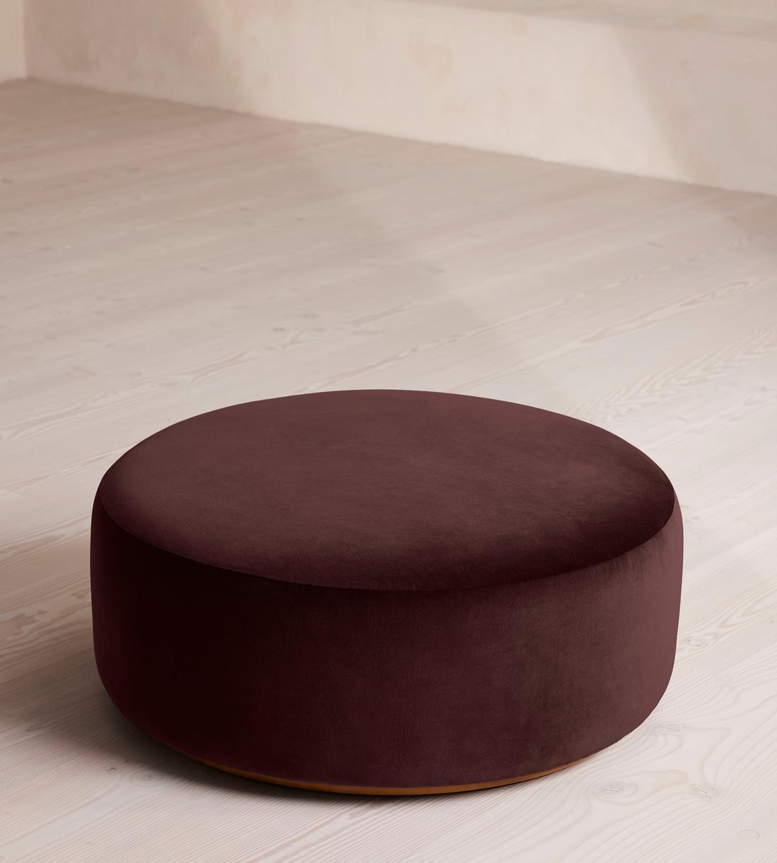 Aline Ottoman - Velvet - Aubergine - US - Listing - Image 2