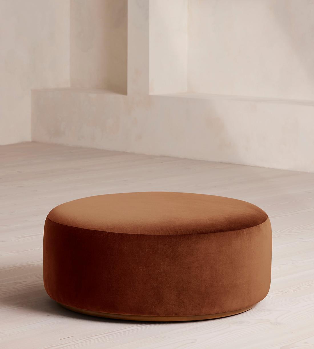 Aline Ottoman - Velvet - Cinnamon - US - Listing - Image 1