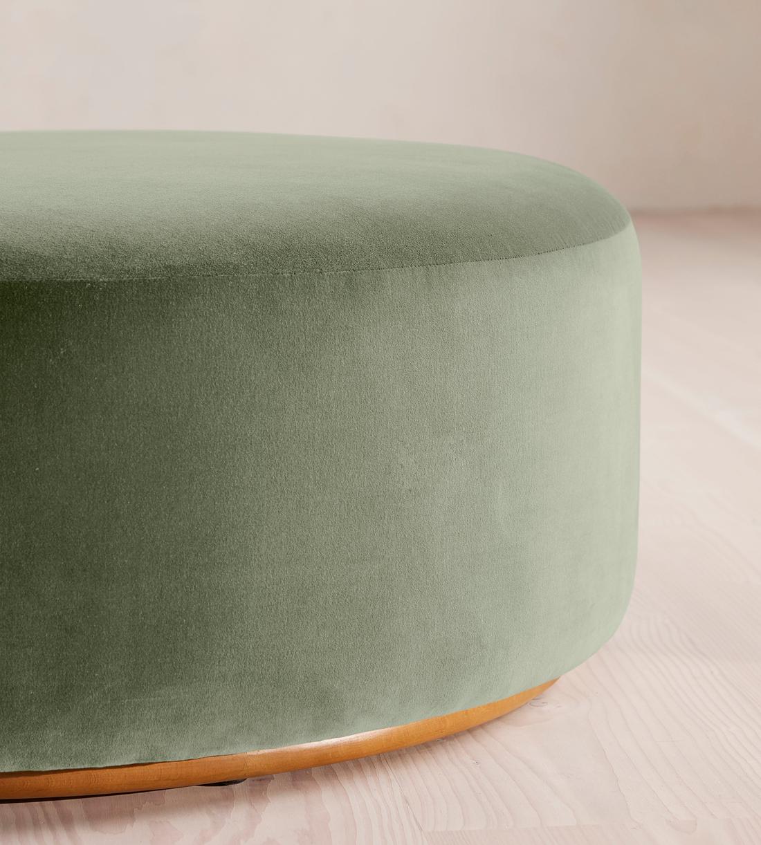 Aline Ottoman - Velvet - Seafoam - UK - Images - Image 3