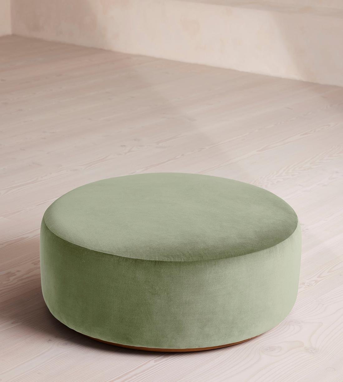Aline Ottoman - Velvet - Seafoam - US - Listing - Image 2
