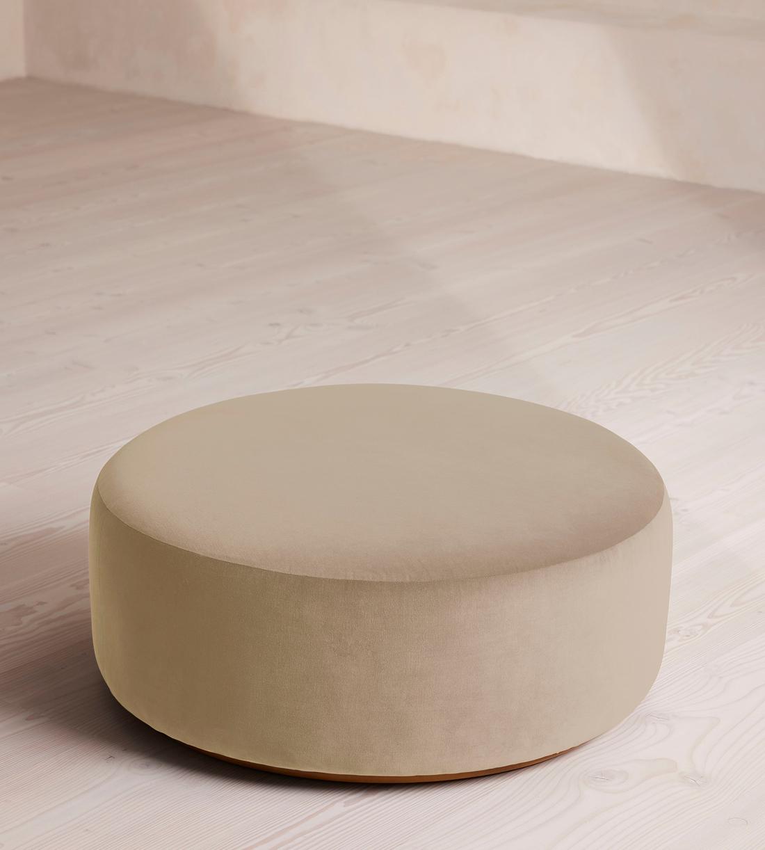 Aline Ottoman - Velvet - Oyster - US - Listing - Image 2