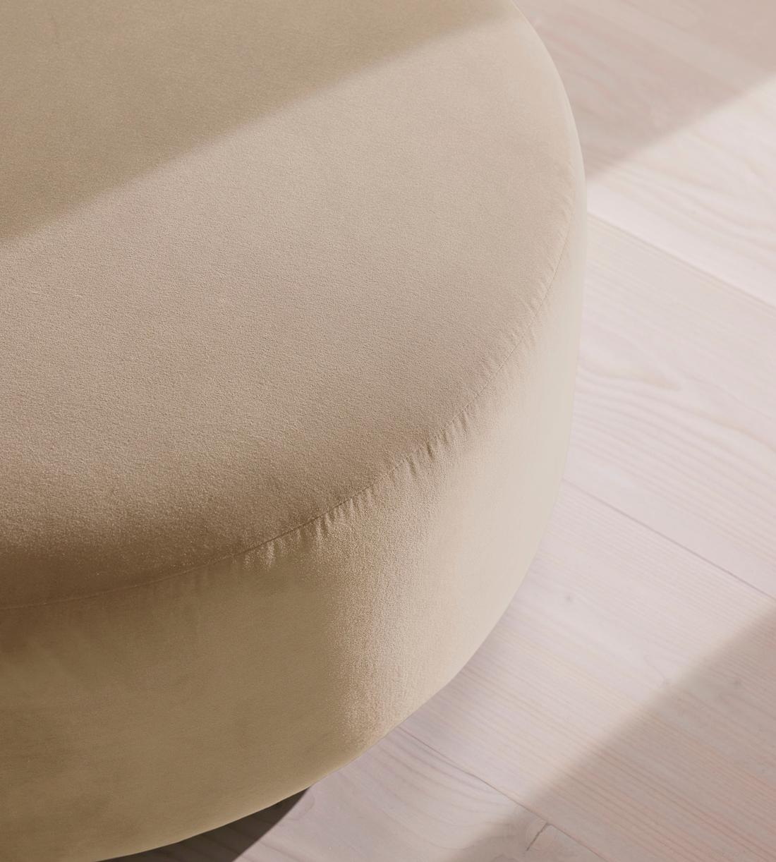 Aline Ottoman - Velvet - Oyster - US - Images - Image 4