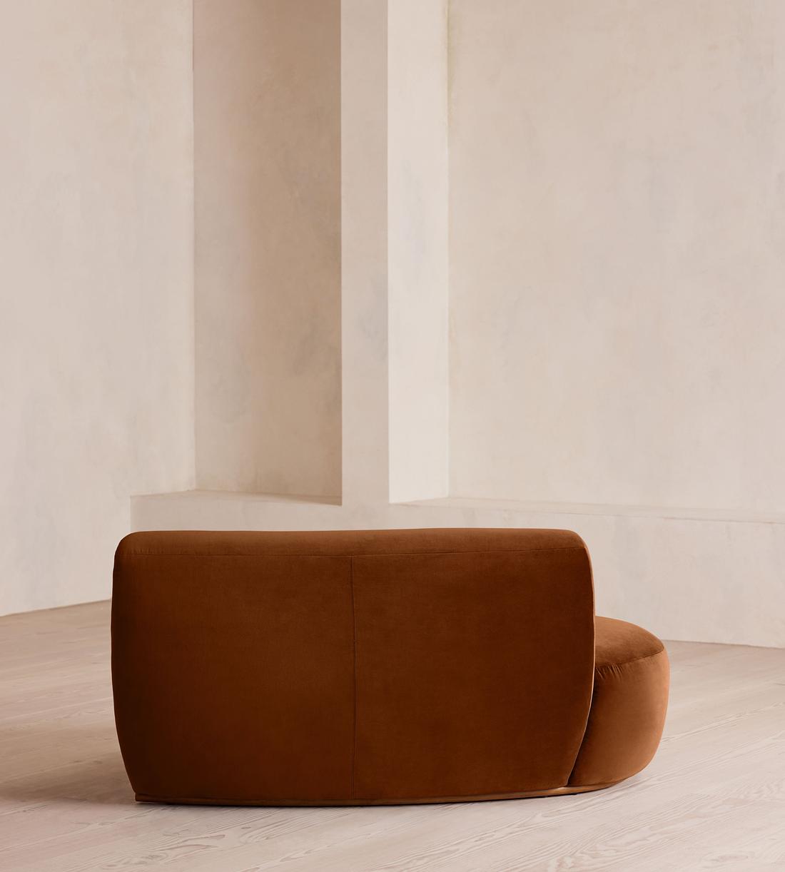 Aline Serpentine Modular Sofa - Middle Section - Velvet - Cinnamon - UK - Image 4