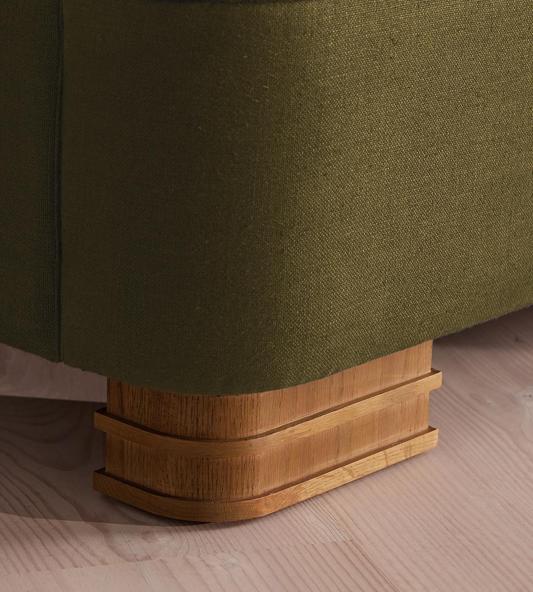 Angus Bed - King - Linen - Olive - Images - Image 5