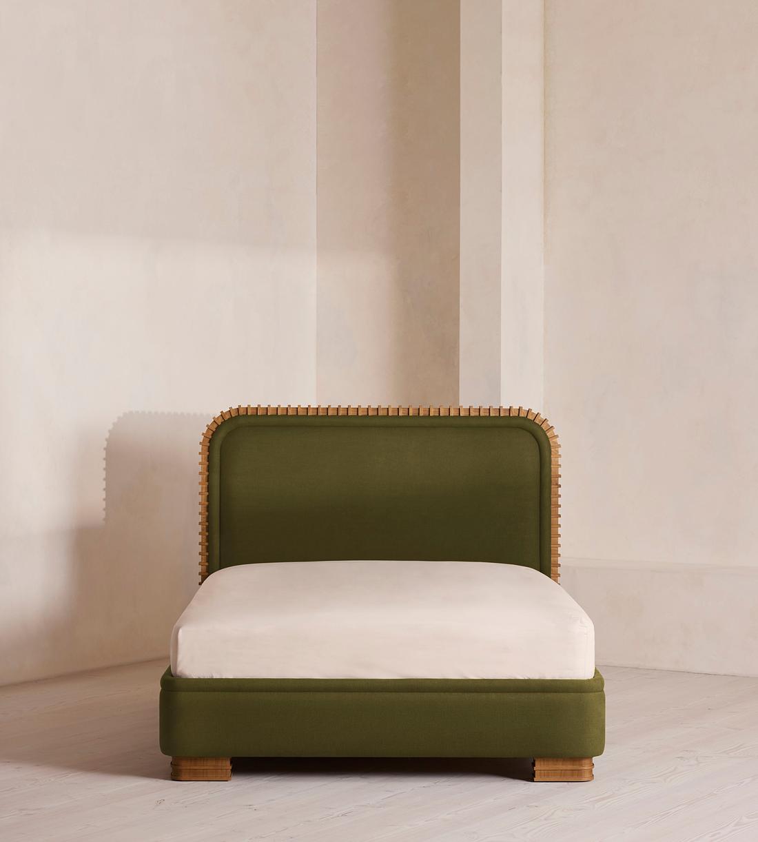 Angus Bed - King - Linen - Olive - US - Listing - Image 2