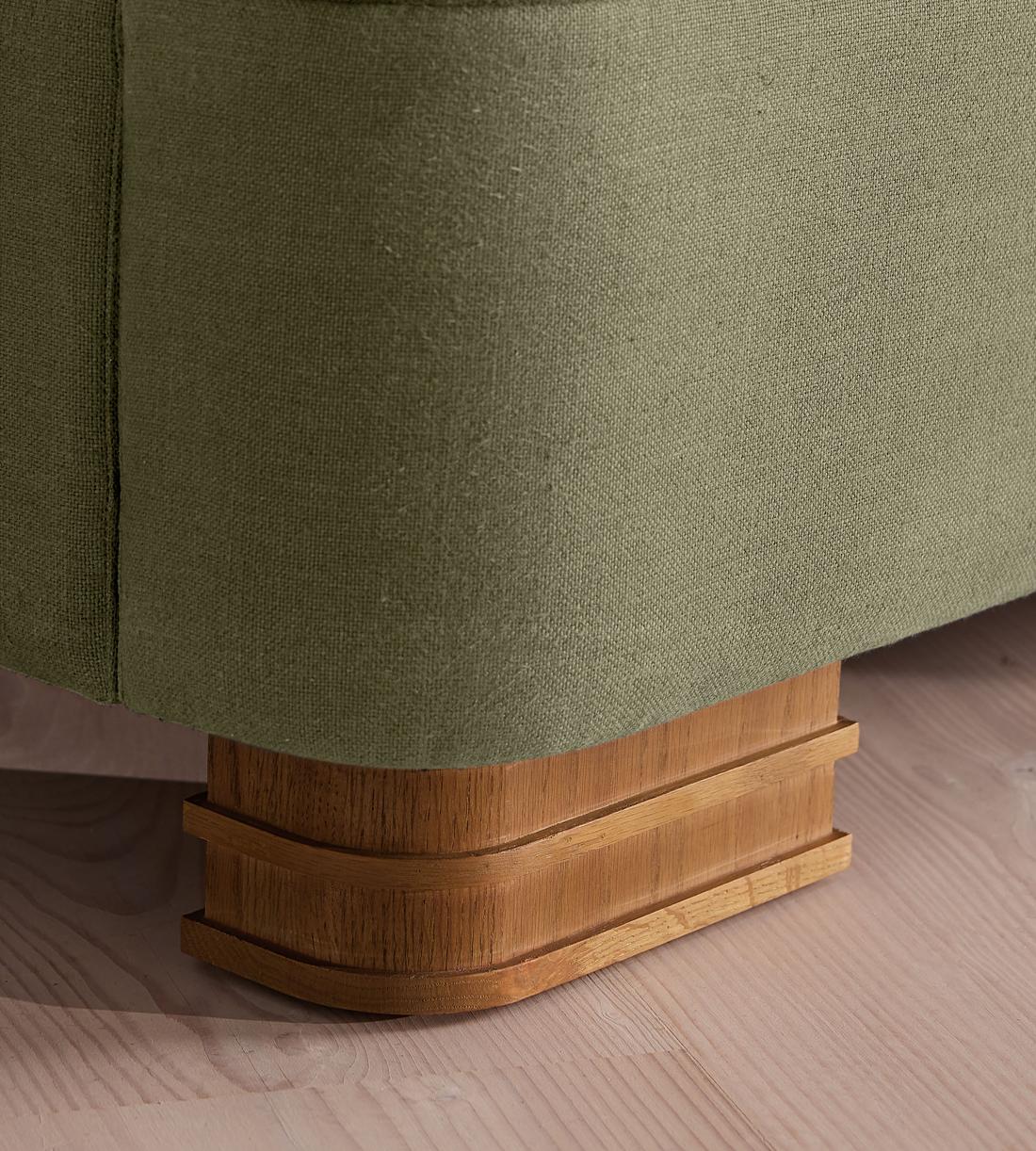 Angus Bed - King - Linen - Sage - Images - Image 5