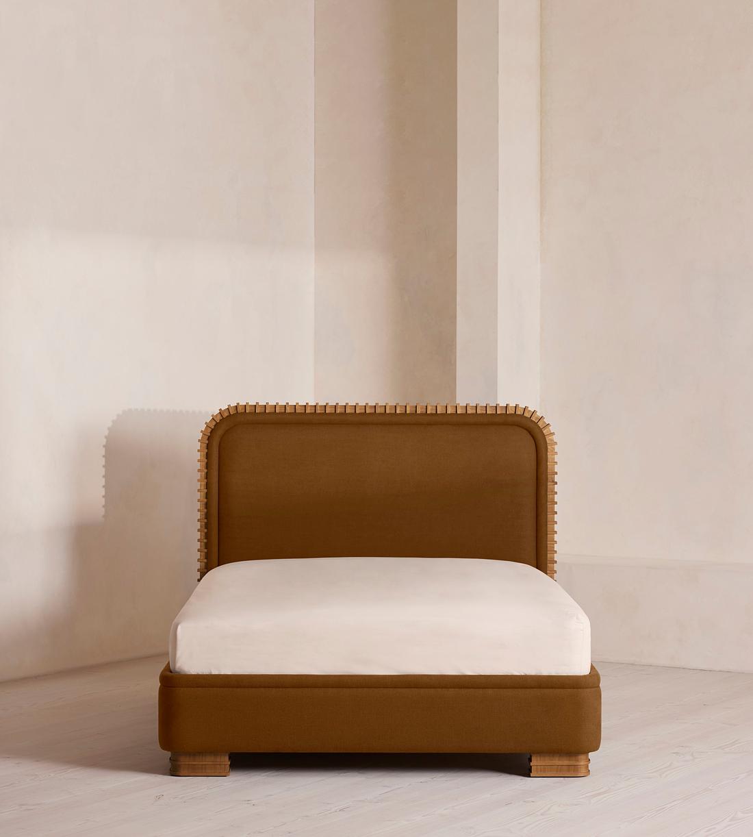 Angus Bed - King - Linen - Terracotta - UK - Listing - Image 2