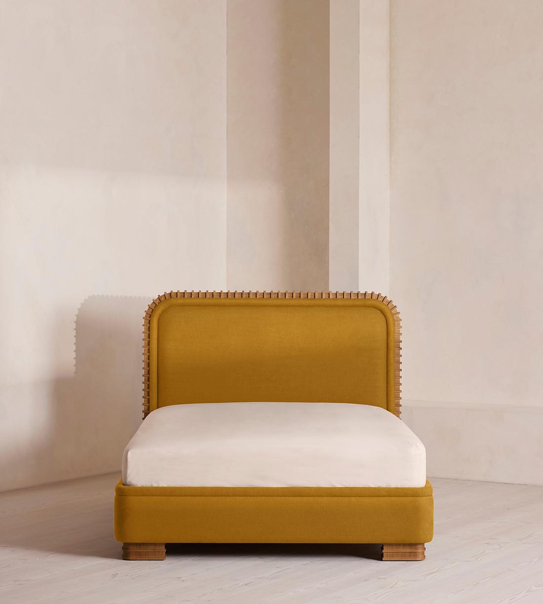 Angus Bed - King - Linen - Turmeric - UK - Listing - Image 2