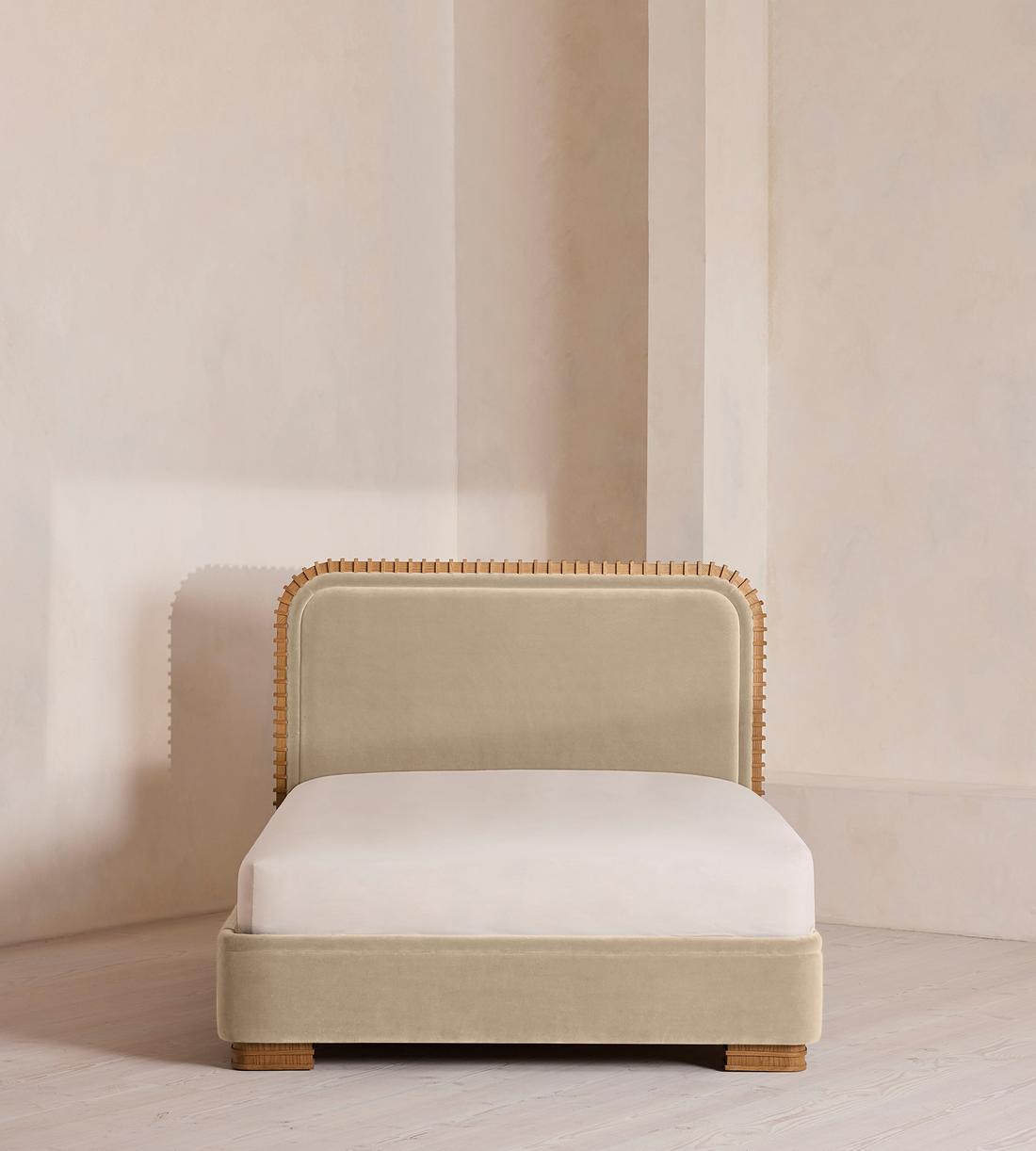Angus Bed - King - Velvet - Oyster - US - Listing - Image 2