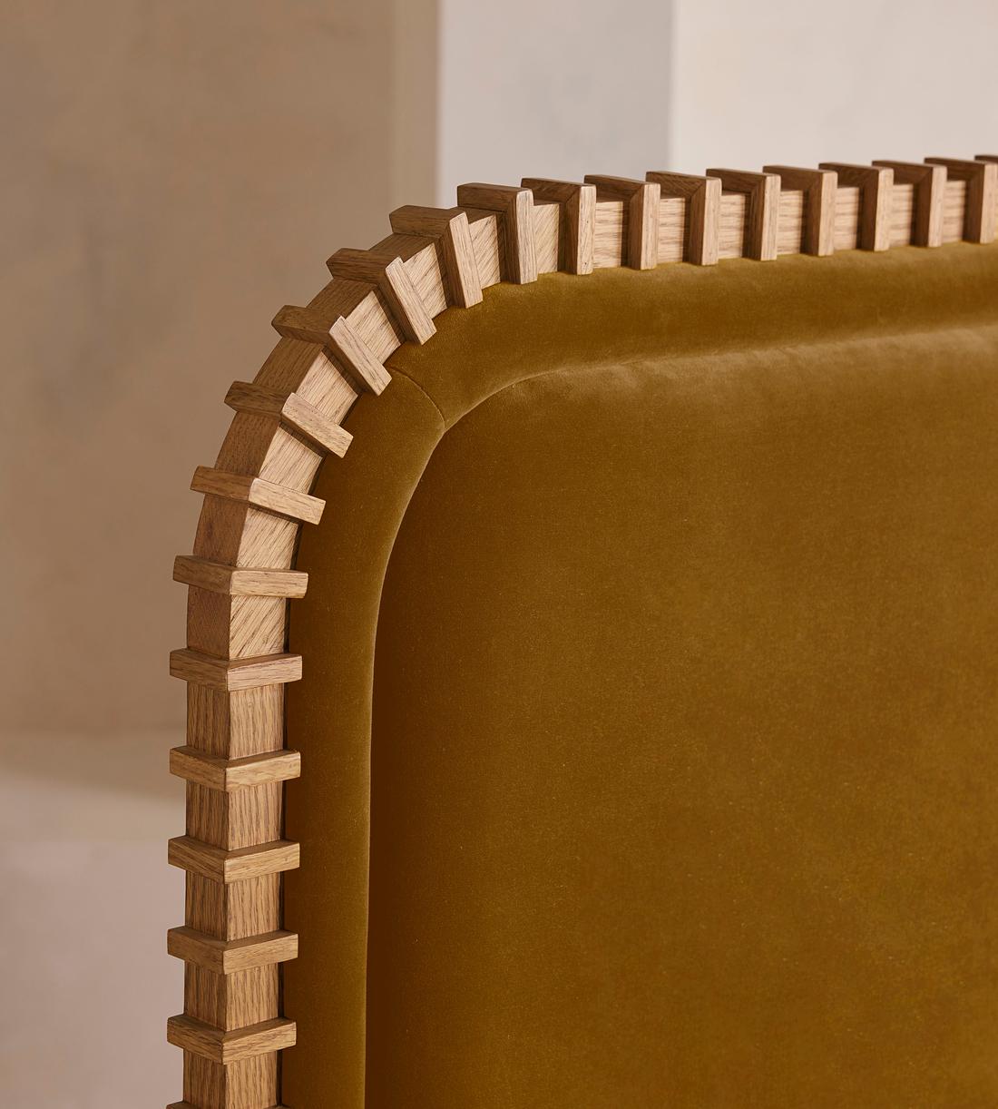 Angus Bed - King - Velvet - Mustard - Images - Image 3
