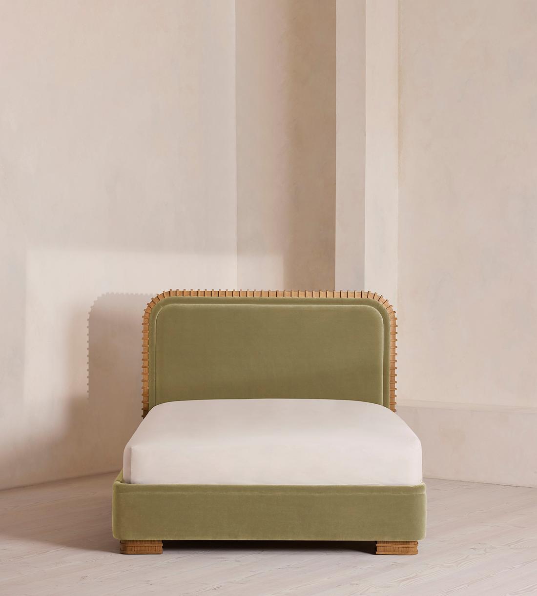 Angus Bed - King - Velvet - Lichen - US - Listing - Image 2