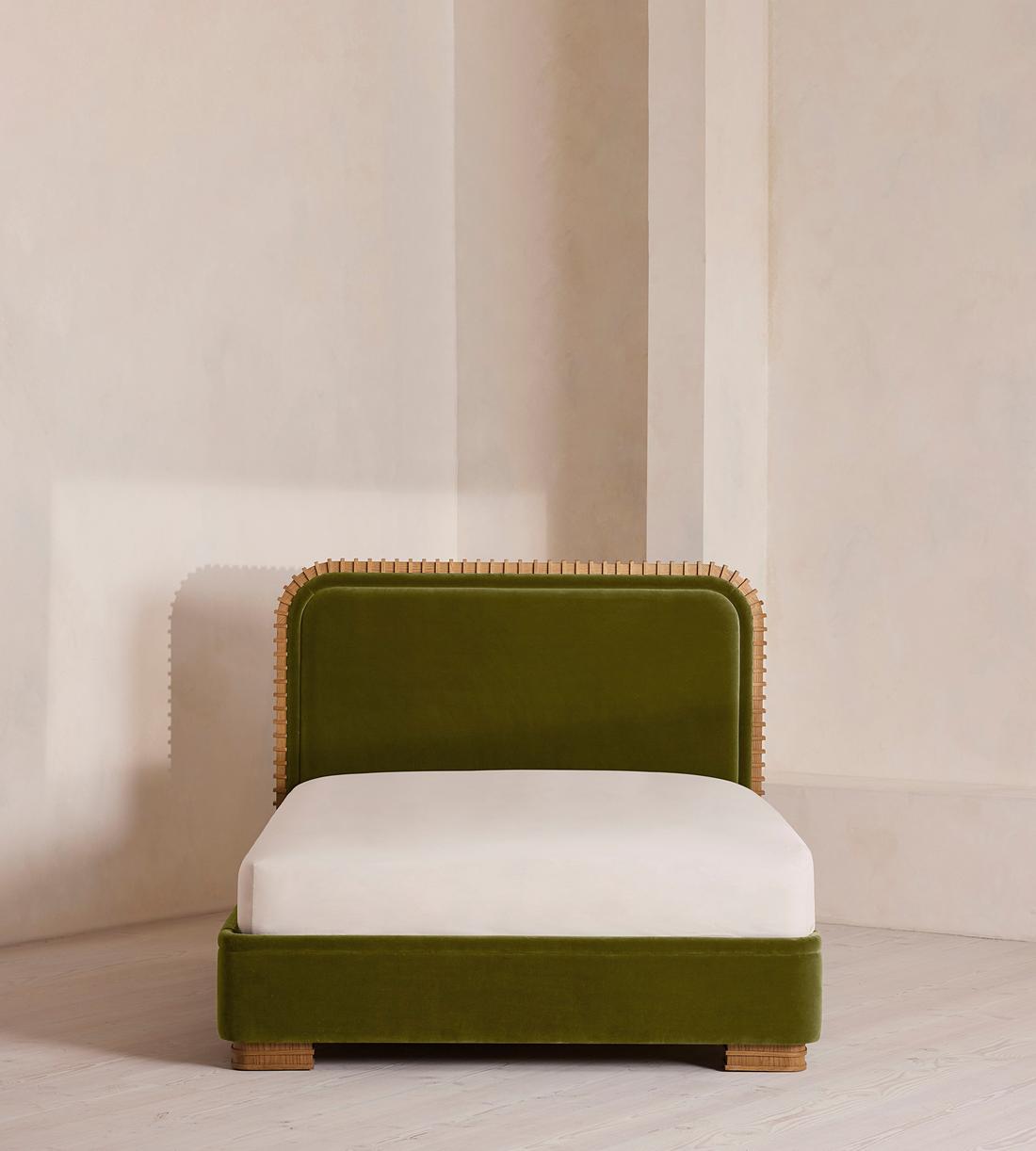 Angus Bed - King - Velvet - Olive - Listing - Image 2