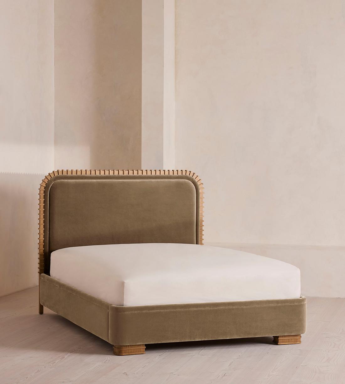 Angus Bed - King - Velvet - Truffle - UK - Listing - Image 1