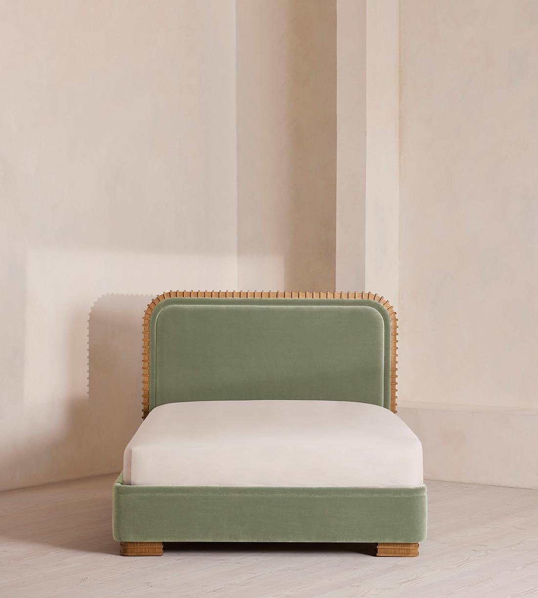Angus Bed - King - Velvet - Seafoam - UK - Listing - Image 2