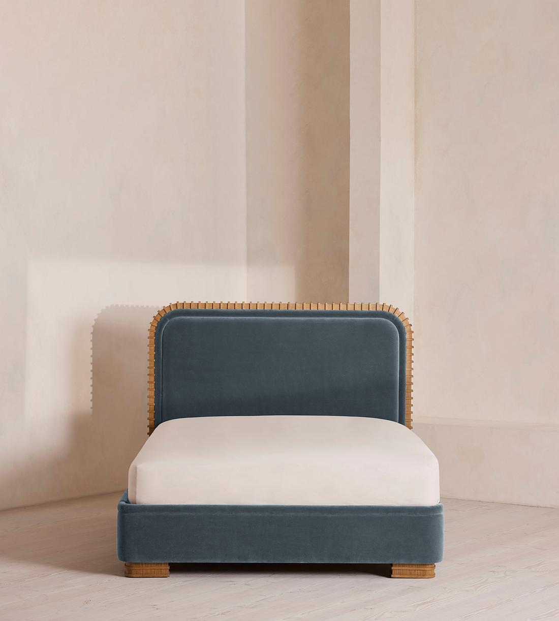 Angus Bed - King - Velvet - Grey Blue - Listing - Image 2