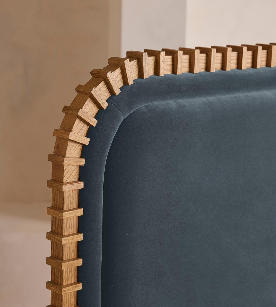 Angus Bed - King - Velvet - Grey Blue - Images - Image 3