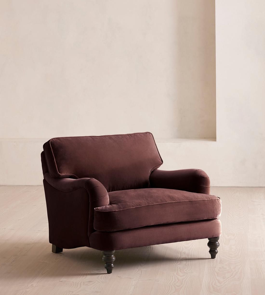 Arundel Loveseat - Velvet - Aubergine - Listing - Image 1