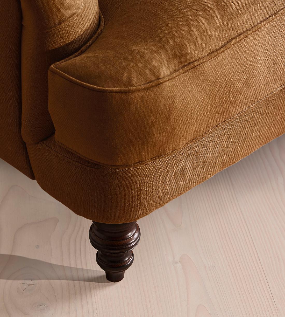 Arundel Loveseat - Linen - Terracotta - Images - Image 6