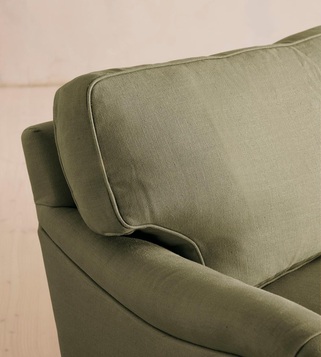 Arundel Three Seater Sofa - Linen - Sage - Images - Image 5