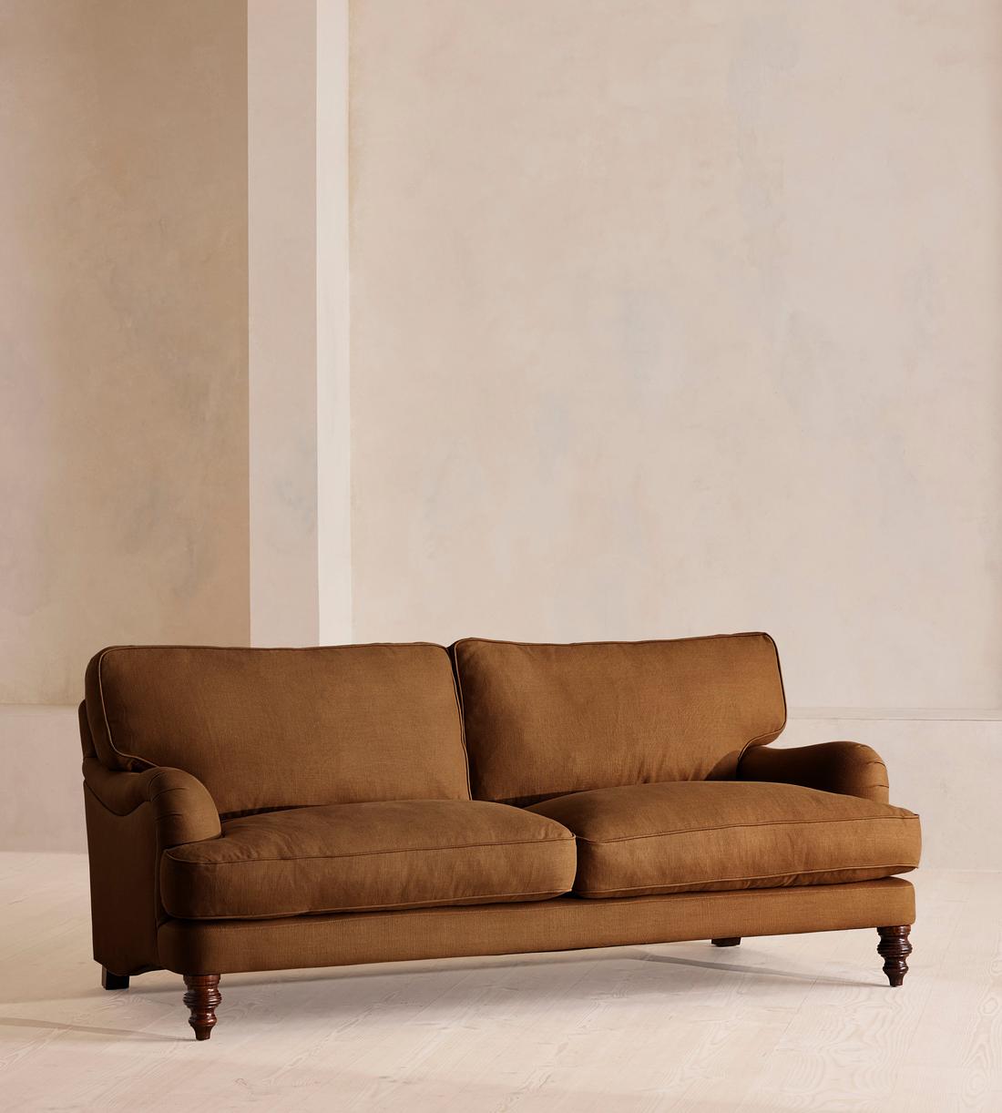 Arundel Three Seater - Sofa - Linen - Terracotta - Listing - Image 2
