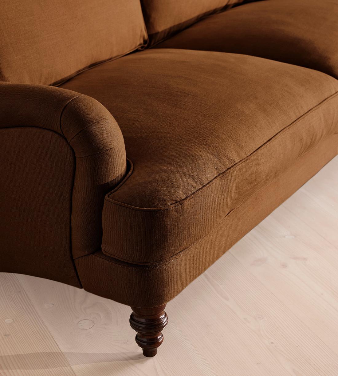 Arundel Three Seater - Sofa - Linen - Terracotta - Images - Image 6