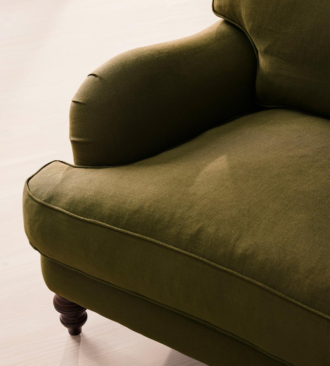 Arundel Loveseat - Linen - Olive - Images - Image 5