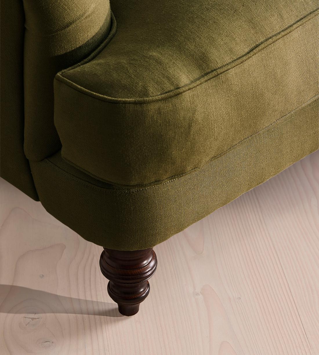 Arundel Loveseat - Linen - Olive - Images - Image 6