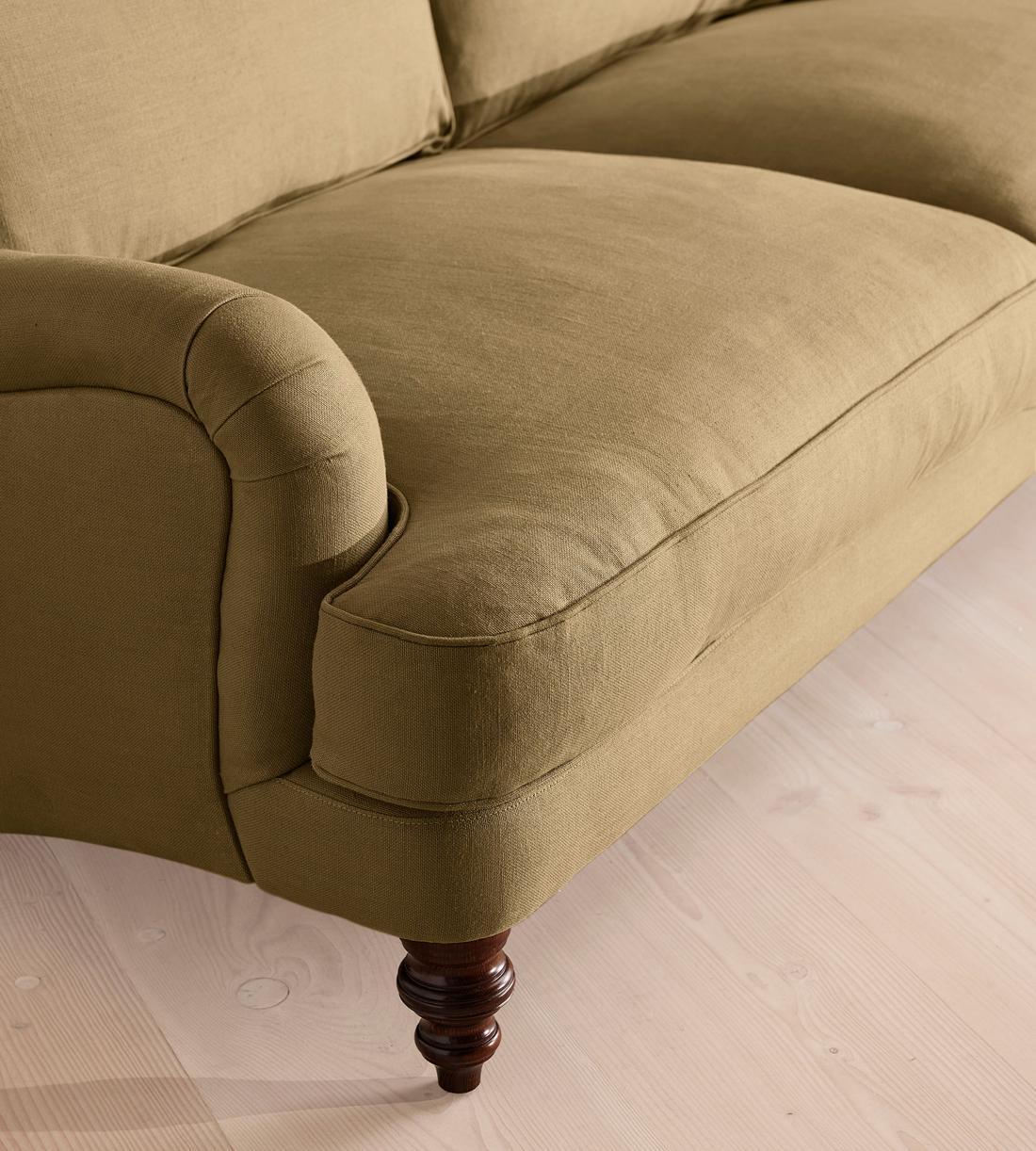 Arundel Three Seater Sofa - Linen - Wheat - Images - Image 6