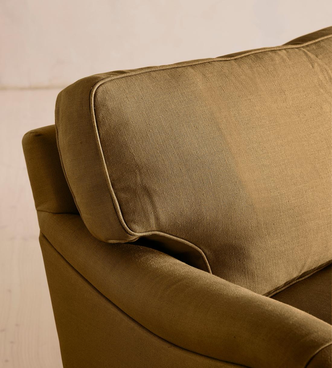 Arundel Three Seater Sofa - Linen - Ochre - Images - Image 5