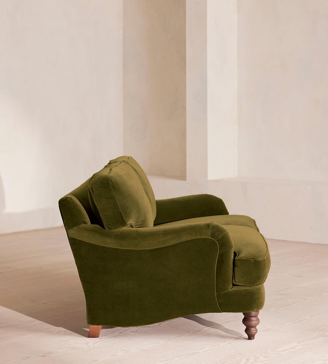 Arundel Two Seater Sofa - Velvet - Olive - Images - Image 5