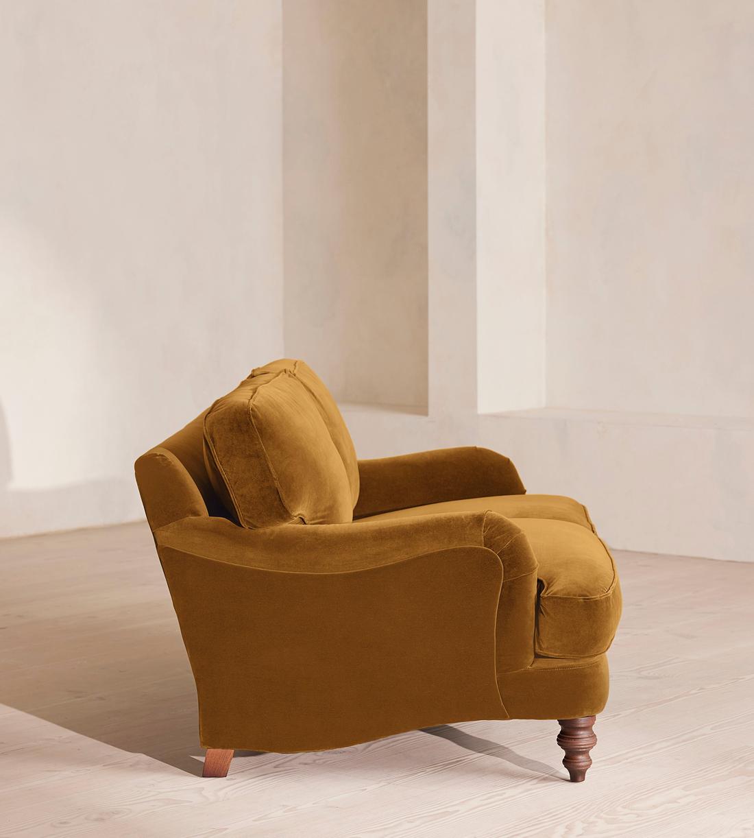 Arundel Two Seater Sofa - Velvet - Mustard - Images - Image 5