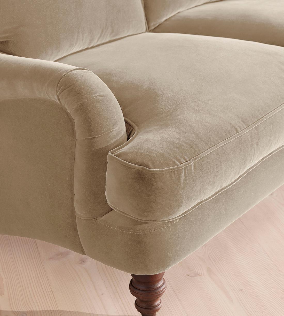 Arundel Two Seater Sofa - Velvet - Oyster - Images - Image 4