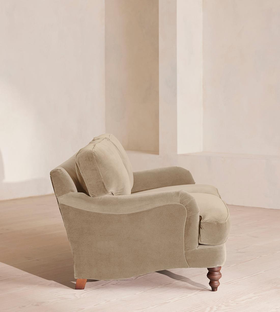 Arundel Two Seater Sofa - Velvet - Oyster - Images - Image 5