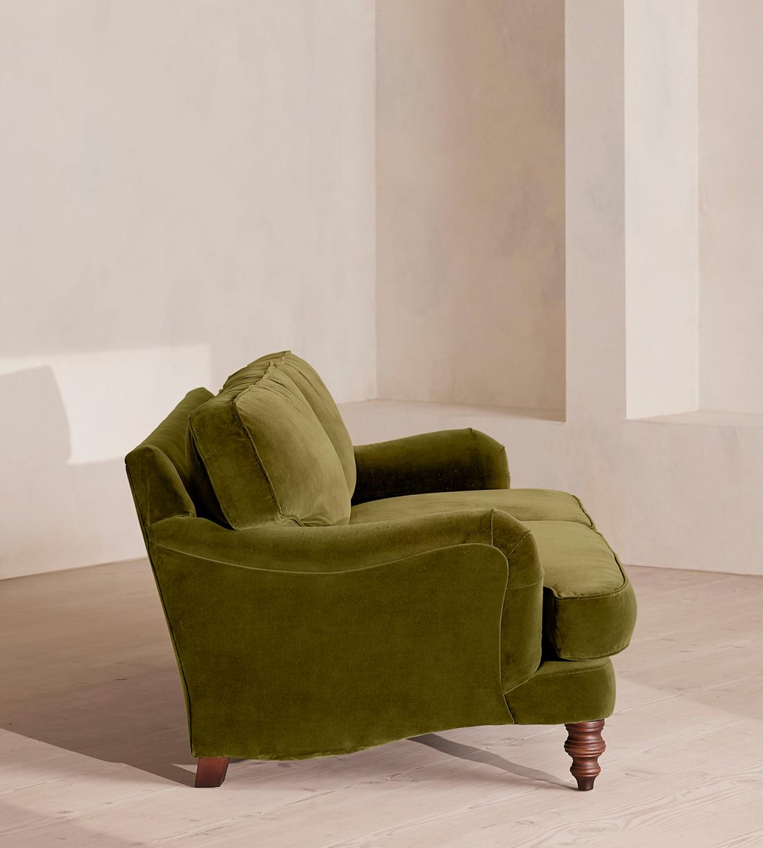 Arundel Three Seater Sofa - Velvet - Olive - Images - Image 4