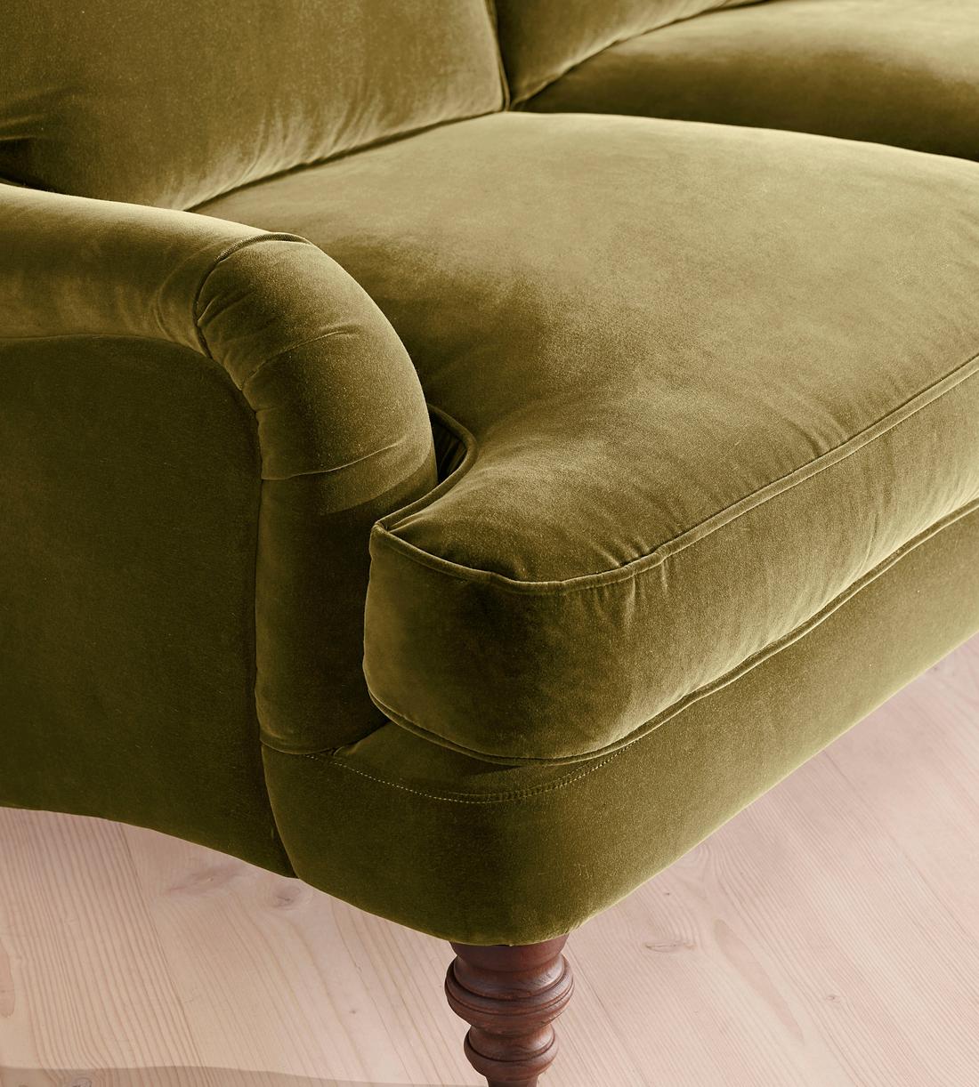 Arundel Three Seater Sofa - Velvet - Olive - Images - Image 7