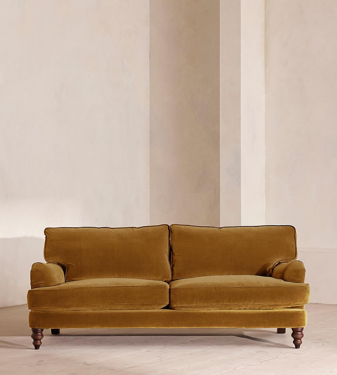 Arundel Three Seater Sofa - Velvet - Mustard - Listing - Image 2
