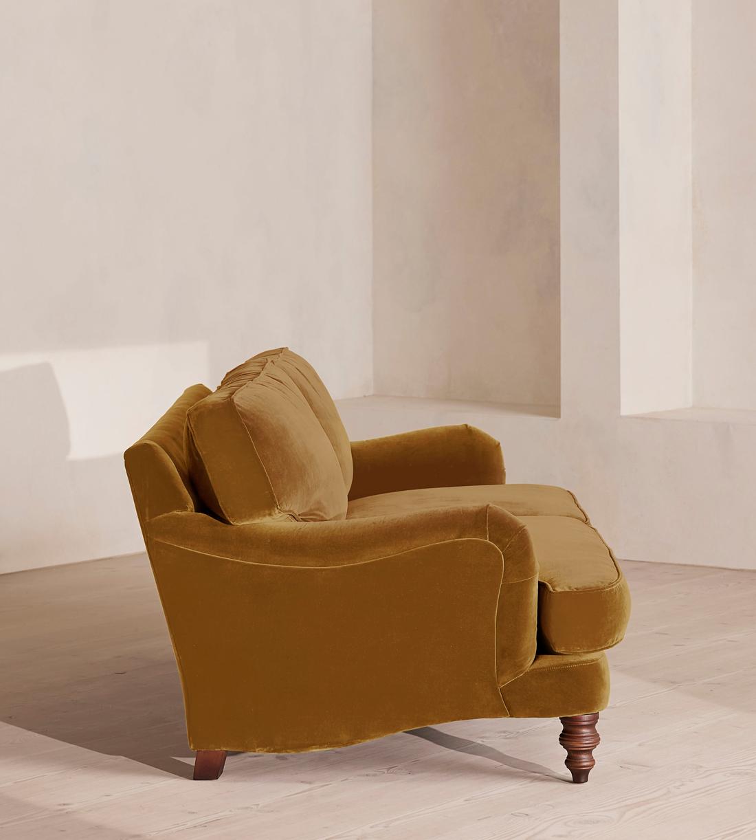 Arundel Three Seater Sofa - Velvet - Mustard - Images - Image 4
