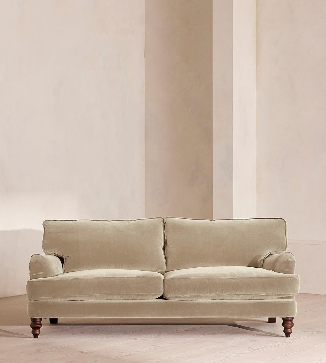 Arundel Three Seater Sofa - Velvet - Oyster - Listing - Image 1