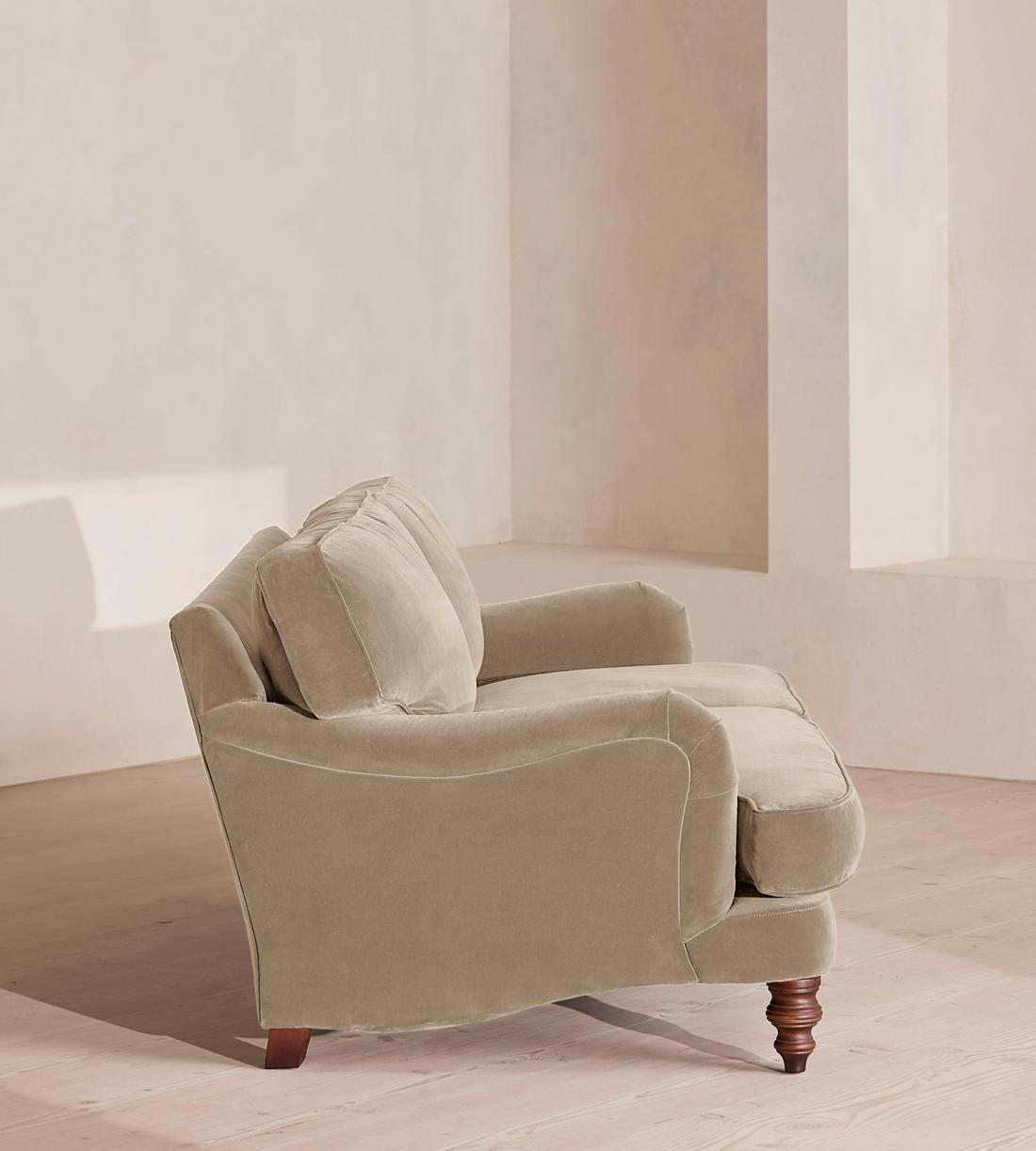 Arundel Three Seater Sofa - Velvet - Oyster - Images - Image 3