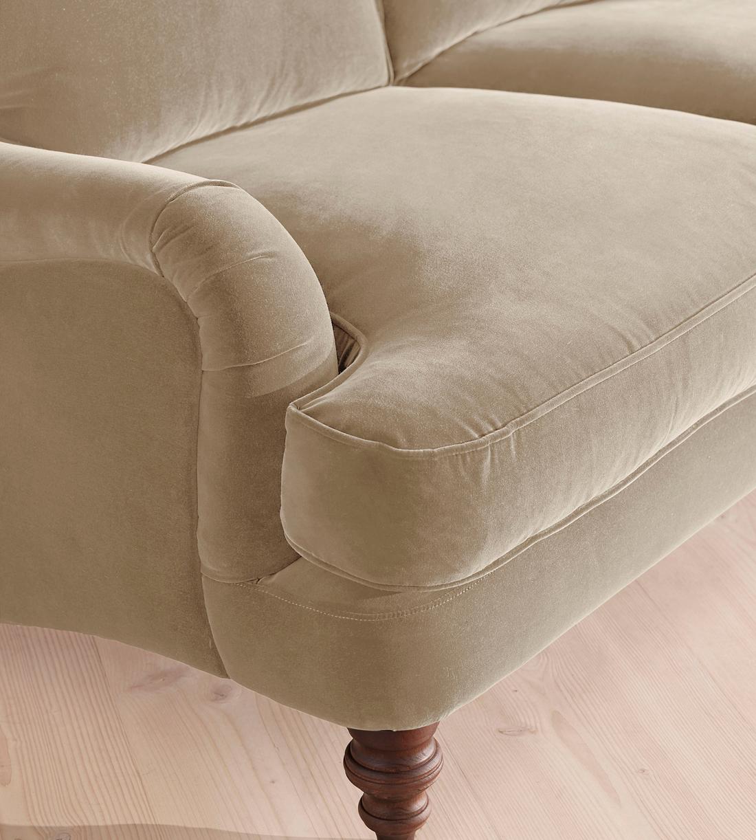 Arundel Three Seater Sofa - Velvet - Oyster - Images - Image 6